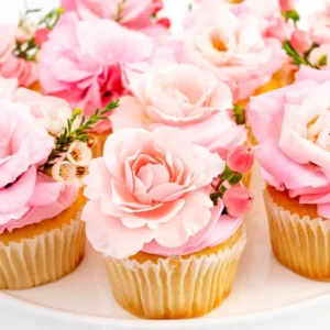 spring rose bouquet cupcakes