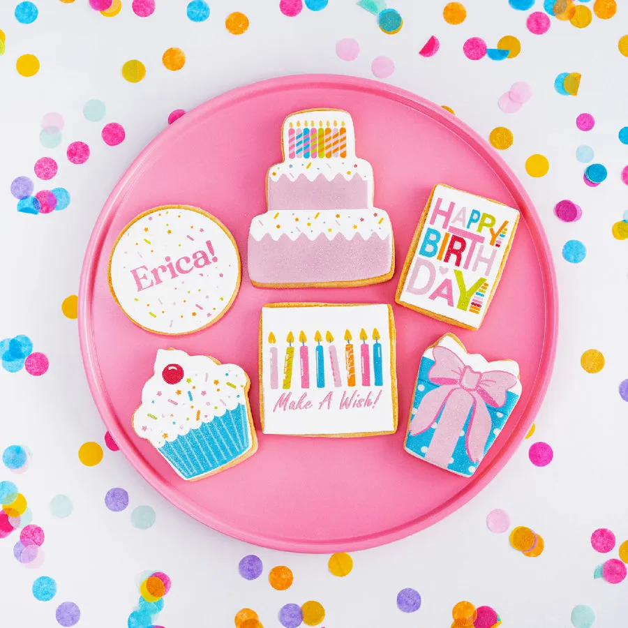 Happy Birthday Girl Cookie Gift Box | Custom Name