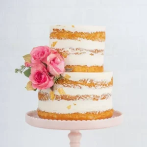 Naked Floral Cake | 2 Tier